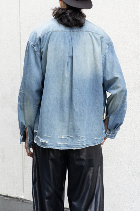 【THE JEAN PIERRE】"Grunge Denim Shirt"
